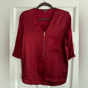 Vince Camuto -Sold by Nordstrom  Satin Zip front top
